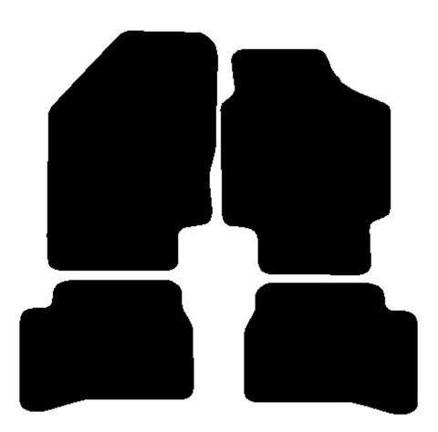 Kia Rio 2005-2009 Black Tailored Carpet Car Mats NV HITECH