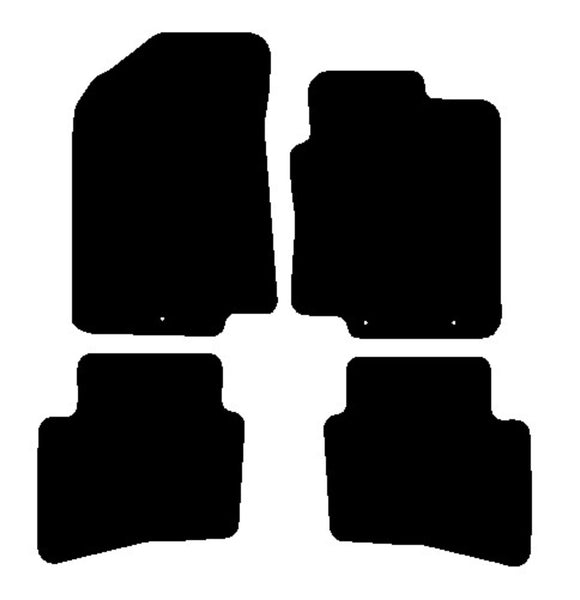 Kia Rio 2011-2017 Black Tailored Carpet Car Mats NV HITECH