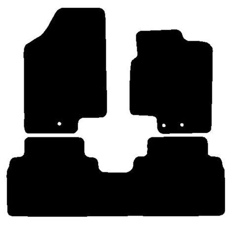 Kia Venga (One Piece Rear) 2010-2019 Black Tailored Carpet Car Mats NV HITECH