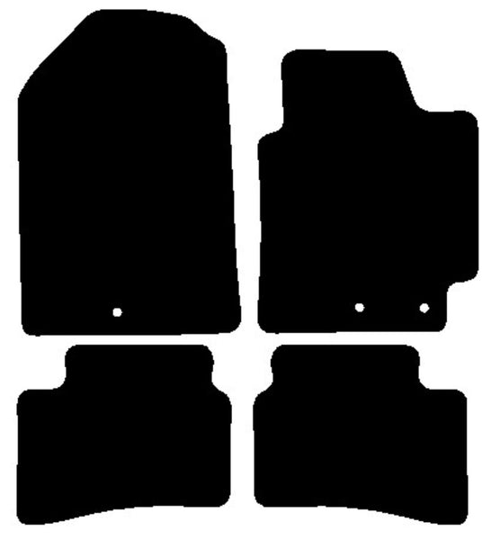 Kia Stonic 2017 onwards Black Tailored Carpet Car Mats NV HITECH