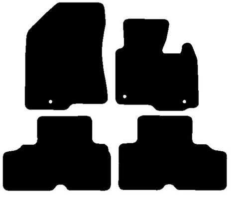 Kia Carens 2013-2019 Black Tailored Carpet Car Mats NV HITECH