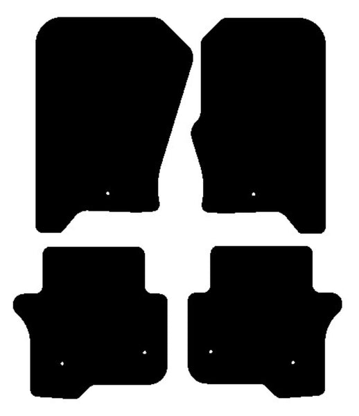 Land Rover Discovery 4 (Fixings All 4 Mats) 2009-2016 Black Tailored Carpet Car Mats NV HITECH