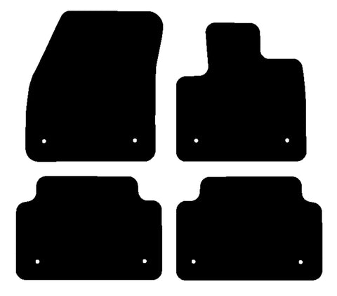 Land Rover Range Rover Evoque L551 Automatic 2018 onwards Black Tailored Carpet Car Mats NV HITECH