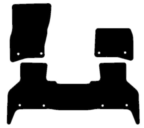 Land Rover Defender L663 110 7 Seater 2020 onwards Black Tailored Carpet Car Mats NV HITECH