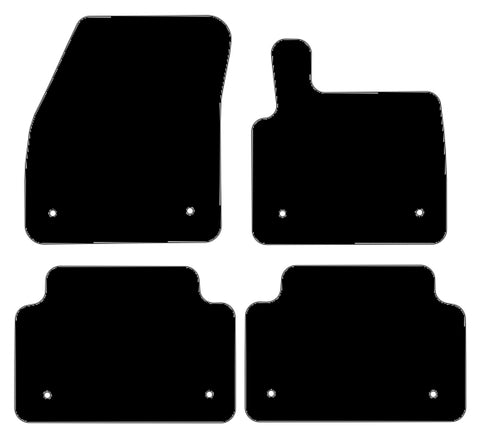 Land Rover Range Rover Evoque L551 Manual 2018 onwards Black Tailored Carpet Car Mats NV HITECH