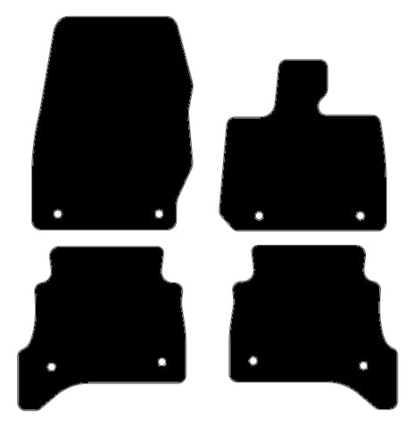 Land Rover Range Rover L460 SWB 4 Pce 2022 onwards Black Tailored Carpet Car Mats NV HITECH