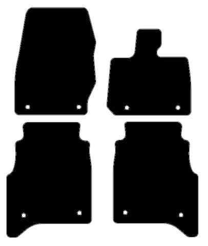 Land Rover Range Rover L460 LWB 4 Pce 2022 onwards Black Tailored Carpet Car Mats NV HITECH