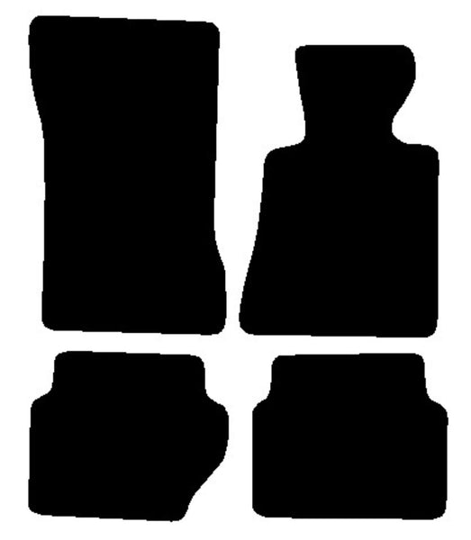 Mercedes E Class (W123) Coupe 1975-1985 Black Tailored Carpet Car Mats NV HITECH