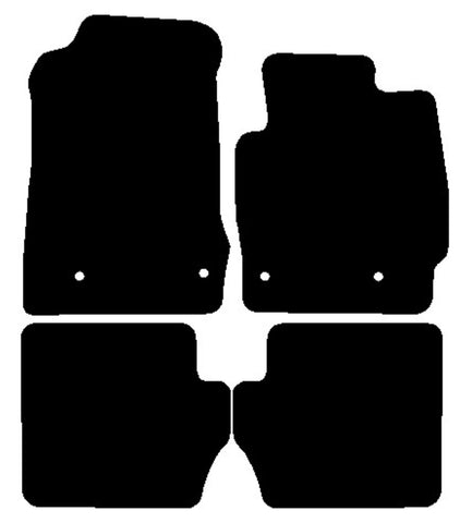 Mazda 2 2007-2014 Black Tailored Carpet Car Mats NV HITECH