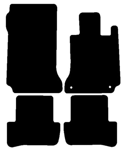 Mercedes C Class (W204) Auto Saloon/Estate 2007-2014 Black Tailored Carpet Car Mats NV HITECH
