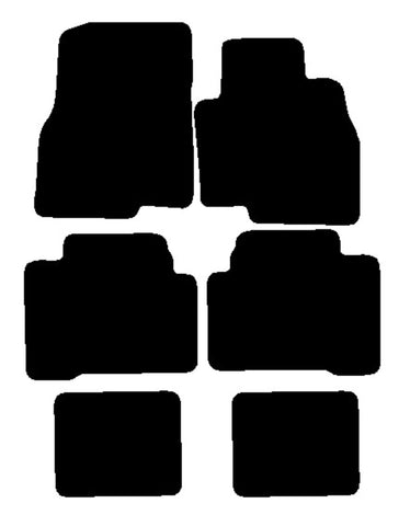 Mitsubishi Grandis 2004-2010 Black Tailored Carpet Car Mats NV HITECH