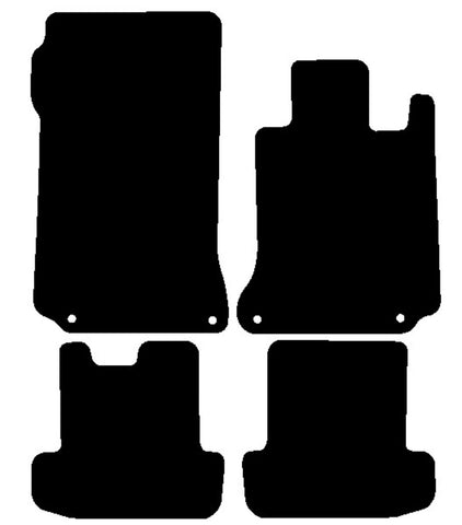 Mercedes E Class (C207) Coupe /  (A207) Convertible 2009-2017 Black Tailored Carpet Car Mats NV HITECH