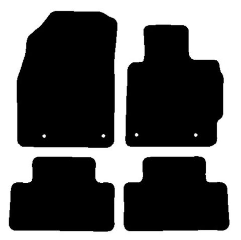 Mazda CX-7 2007-2010 Black Tailored Carpet Car Mats NV HITECH