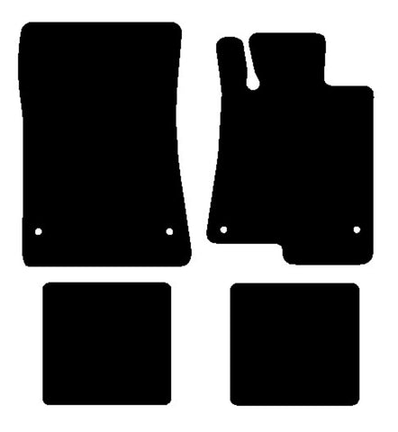 Mercedes SLK / SLC (R172) 2 Seater 2011-2020 Black Tailored Carpet Car Mats NV HITECH