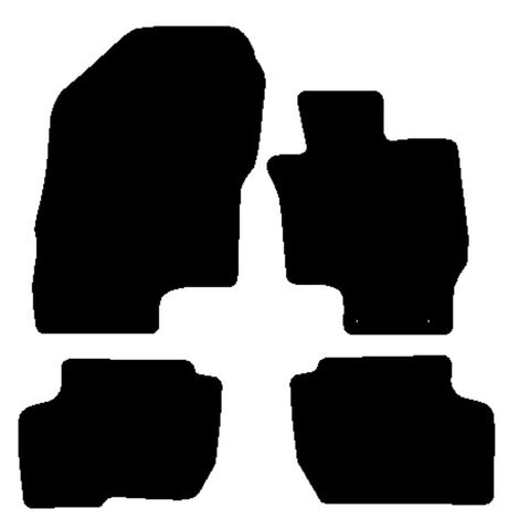 Mitsubishi Outlander Phev GX5 2014 onwards Black Tailored Carpet Car Mats NV HITECH