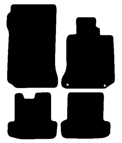 Mercedes C Class (W204) Coupe Manual 2011-2015 Black Tailored Carpet Car Mats NV HITECH