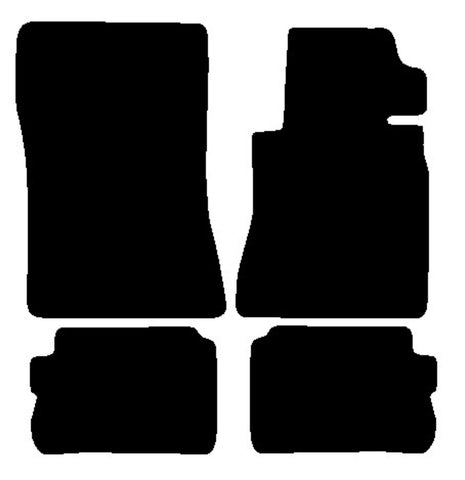 Mercedes S Class (W126) Coupe 1982-1992 Black Tailored Carpet Car Mats NV HITECH