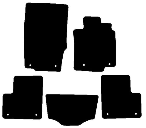 Mercedes GLS Class (X166) 2013 onwards Black Tailored Carpet Car Mats NV HITECH