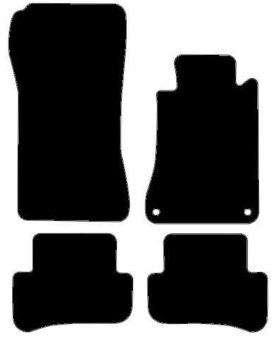 Mercedes CLC Class (CL203) 2008-2011 Black Tailored Carpet Car Mats NV HITECH