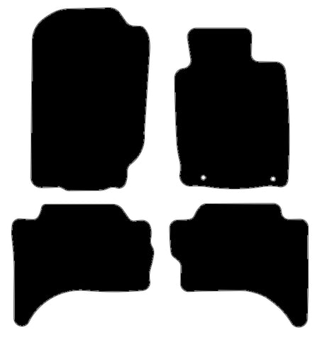 Mitsubishi L200 Double-Cab 2015 onwards Black Tailored Carpet Car Mats NV HITECH