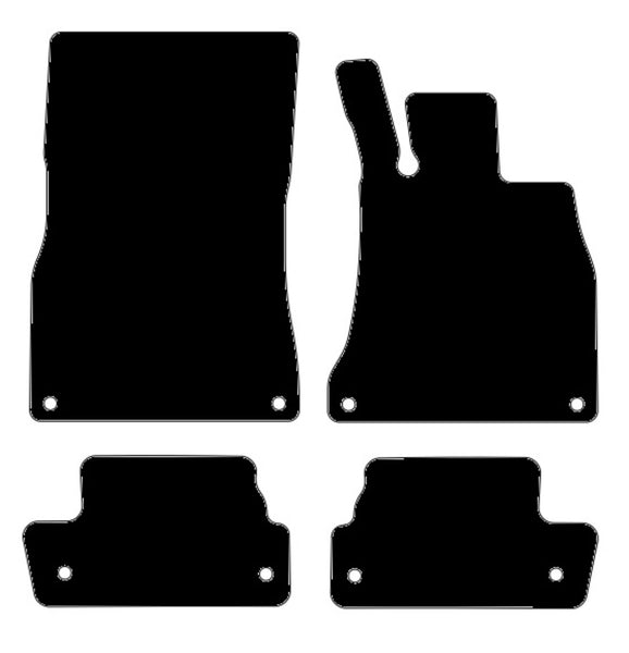 Mercedes S Class (A217) Cabriolet 2014-2020 Black Tailored Carpet Car Mats NV HITECH