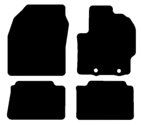 Mazda 2 Full Hybrid 2022 onwards Black Tailored Carpet Car Mats NV HITECH