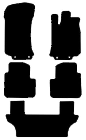 Mercedes R-Class W251 LWB 2006-2013 Black Tailored Carpet Car Mats NV HITECH