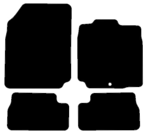 Nissan Micra Mk3 Facelift K12C (With Oem Fixing) 2008-2010 Black Tailored Carpet Car Mats NV HITECH