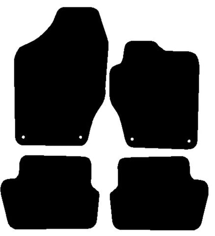 Peugeot 308 2007-2013 Black Tailored Carpet Car Mats NV HITECH