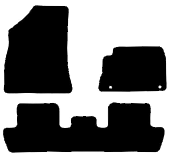 Peugeot 5008 2009-2017 Black Tailored Carpet Car Mats NV HITECH
