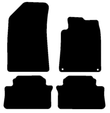 Peugeot 508 2011-2019 Black Tailored Carpet Car Mats NV HITECH