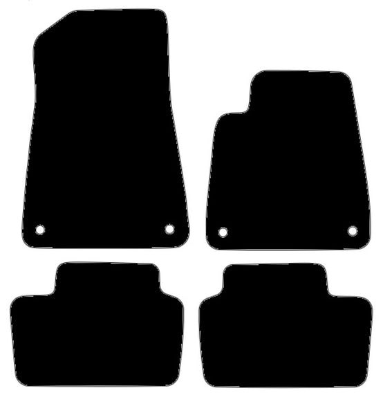 Polestar 2 2020 onwards Black Tailored Carpet Car Mats NV HITECH