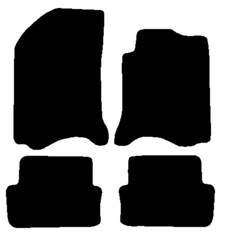 Renault Laguna 2001-2007 Black Tailored Carpet Car Mats NV HITECH