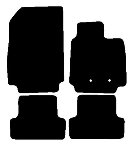 Renault Clio III (Facelift) 2009-2012 Black Tailored Carpet Car Mats NV HITECH