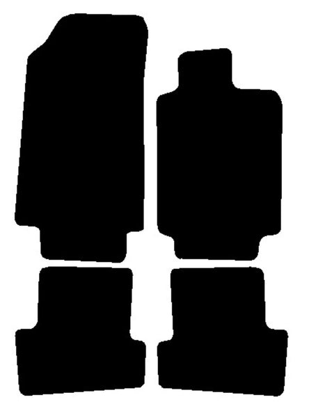 Renault Clio III 2006-2009 Black Tailored Carpet Car Mats NV HITECH