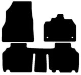 Renault Kangoo II 2008-2021 Black Luxury Velour Tailored Carpet Car Van Mats HITECH