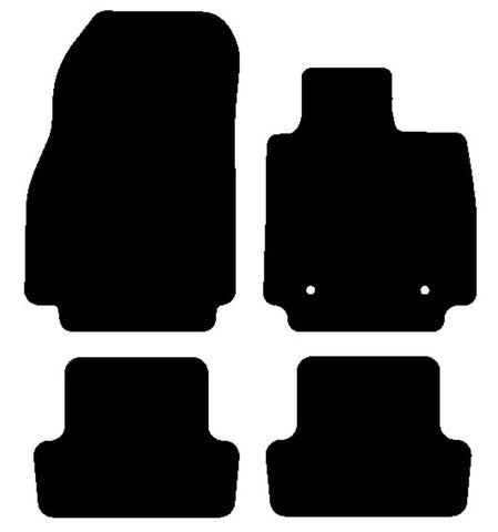 Renault Clio IV 2012-2019 Black Tailored Carpet Car Mats NV HITECH