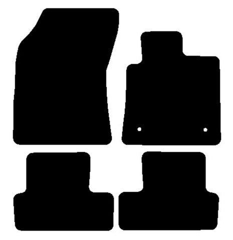 Renault Megane IV 2016 onwards Black Tailored Carpet Car Mats NV HITECH