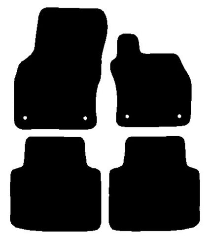 Skoda Superb 2015 onwards Black Tailored Carpet Car Mats NV HITECH
