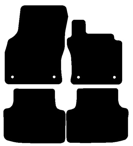 Skoda Octavia 4th Generation 2020 onwards Black Tailored Carpet Car Mats NV HITECH