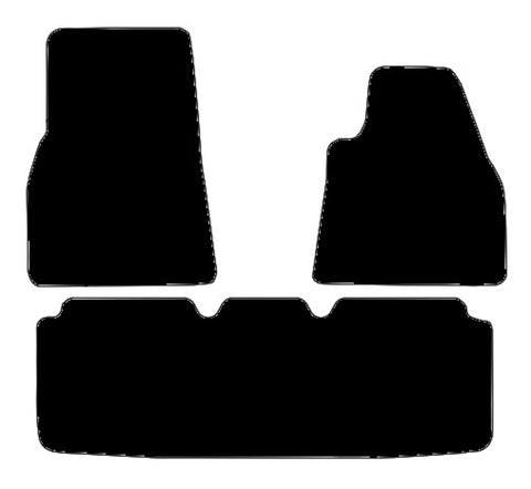 Tesla Model S 2012 onwards Black Tailored Carpet Car Mats NV HITECH
