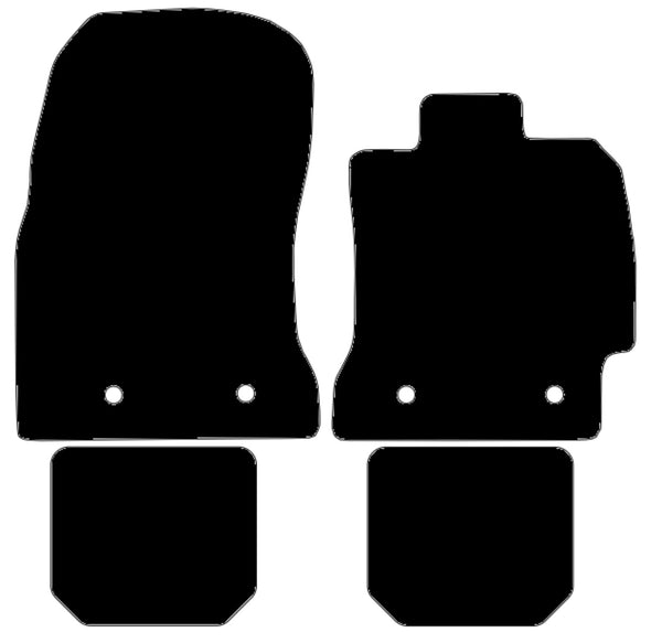 Toyota GT86 2012-2021 Black Tailored Carpet Car Mats NV HITECH