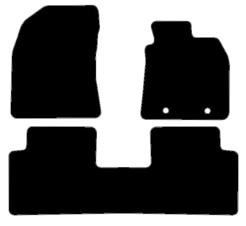 Toyota Avensis  Facelift (Twist Head Fixing Rings) 2012-2018 Black Tailored Carpet Car Mats NV HITECH