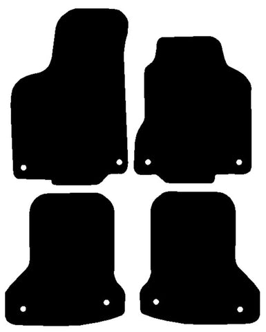 VW Polo 3 1994-2002 Black Tailored Carpet Car Mats NV HITECH
