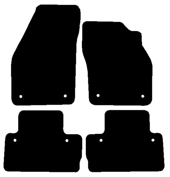Volvo C30 Manual 2007-2013 Black Tailored Carpet Car Mats NV HITECH