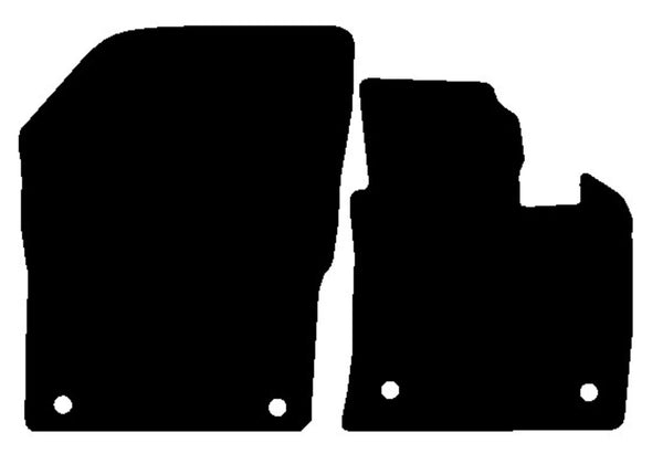 VW Caddy Van 2003-2015 Black Luxury Velour Tailored Carpet Car Van Mats HITECH